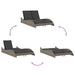 Ligbed met kussens 114x205x73 cm poly rattan grijs