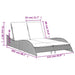 Ligbed met kussens 114x205x73 cm poly rattan grijs