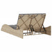 Ligbed met kussens 114x205x73 cm poly rattan beige