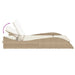 Ligbed met kussens 114x205x73 cm poly rattan beige