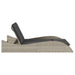 Ligbed met kussens 114x205x73 cm poly rattan lichtgrijs