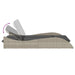 Ligbed met kussens 114x205x73 cm poly rattan lichtgrijs
