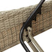 Ligbed met kussens 114x205x73 cm poly rattan lichtgrijs