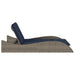Ligbed met kussens grijs 114x205x73 cm poly rattan