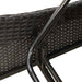 Ligbed met kussens zwart 114x205x73 cm poly rattan
