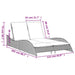 Ligbed met kussens zwart 114x205x73 cm poly rattan