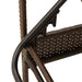 Ligbed met kussen 63x200x81 cm poly rattan bruin