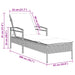 Ligbed met kussen 63x200x81 cm poly rattan bruin