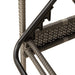 Ligbed met kussen 63x200x81 cm poly rattan grijs