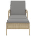 Ligbed met kussen 63x200x81 cm poly rattan beige