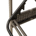 Ligbed met kussen grijs 63x200x81 cm poly rattan (alleen VS)