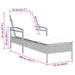 Ligbed met kussen grijs 63x200x81 cm poly rattan (alleen VS)