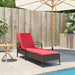 | Ligstoel | met kussen Bruin 63 x 200 x 81 cm poly rattan