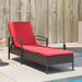 | Ligstoel | met kussen Bruin 63 x 200 x 81 cm poly rattan