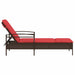 | Ligstoel | met kussen Bruin 63 x 200 x 81 cm poly rattan