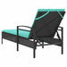 Verstelbare zonnebank met 3 posities poly rattan Zwart