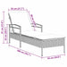 Verstelbare zonnebank met 3 posities poly rattan Zwart