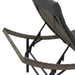 Ligbed met kussen 55x199x50 cm poly rattan grijs