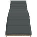 Ligbed met kussen 55x199x50 cm poly rattan lichtgrijs