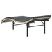 Ligbed met kussen 55x199x50 cm poly rattan lichtgrijs