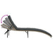 Ligbed met kussen 55x199x50 cm poly rattan lichtgrijs