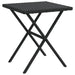 Ligbedden 2 st met tafel poly rattan zwart