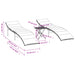 Ligbedden 2 st met tafel poly rattan zwart