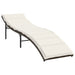 Ligstoelen 2 st met tafel poly rattan bruin
