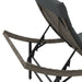 Ligbedden 2 st met tafel poly rattan grijs