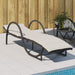 Ligbed met kussen 60x199x42 cm poly rattan zwart