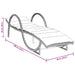 Ligbed met kussen 60x199x42 cm poly rattan beige