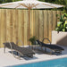 Ligbed met kussen 60x199x42 cm poly rattan lichtgrijs