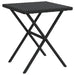 Ligbedden 2 st met tafel poly rattan zwart