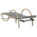 Ligstoelen 2 st met tafel poly rattan beige