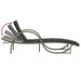 Ligbedden 2 st met tafel poly rattan lichtgrijs