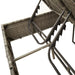 Ligbed 2-persoons met kussens en parasol poly rattan grijs