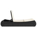 Ligbed 2-persoons met kussens poly rattan zwart