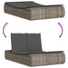 Ligbed 2-persoons met kussens poly rattan grijs