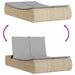 Ligbed 2-persoons met kussens poly rattan beige