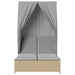 Ligbed tweepersoons met dak en gordijn poly rattan beige