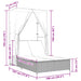Ligbed tweepersoons met dak en gordijn poly rattan beige
