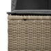 Ligbed tweepersoons met dak en gordijn poly rattan lichtgrijs