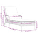 Ligbed met wielen en kussen poly rattan zwart