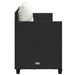 Ligbed met kussens poly rattan zwart