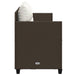 Ligbed met kussens poly rattan bruin