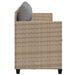 Ligbed met kussens poly rattan beige