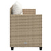 Ligbed met kussens poly rattan beige
