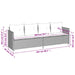 Ligbed met kussen poly rattan lichtgrijs