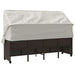 Ligbed met luifel en kussens poly rattan bruin