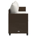 Ligbed met kussens poly rattan bruin